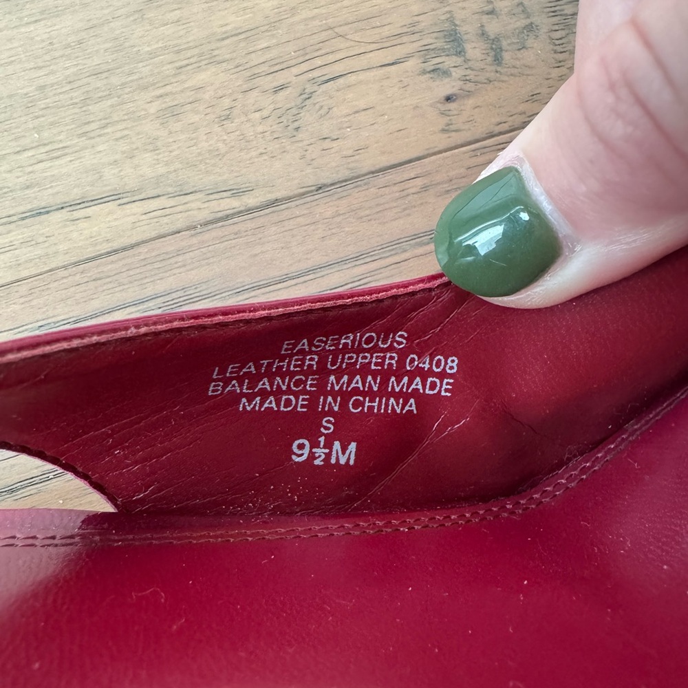 Gently used red heels, size 9.5